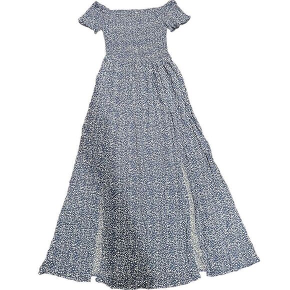 Floerns Women's Boho Floral Print Off Shoulder Split Long A Line Dress - Picture 3 of 17